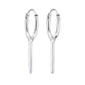 Stab Creolen 925 Silber