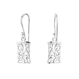 Blumen Ohrringe 925 Silber