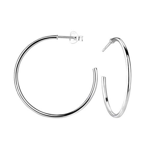 Halbcreolen Ohrringe 925 Silber