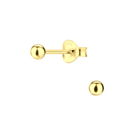 3mm Ball Ohrringe 925 Silber