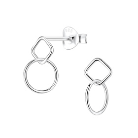 Runde Ohrringe 925 Silber
