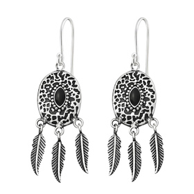 Auf dem Bild zu sehen sind Damen Ohrringe Federn Ethnisch...