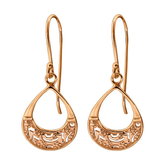 Auf dem Bild zu sehen sind Damen Ohrringe Filigrane Ohrhnger aus 925 Sterling Silver echt Silber mit rose Gold plattiert