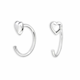 Herz Ohrhänger aus 925 Sterling Silber
