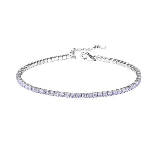 2mm Zirkonia Tennis  Armband 925 Silber