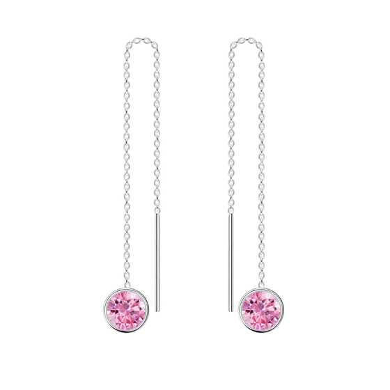 6mm Runde Zirconia Ohrringe 925 Silber