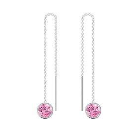 6mm Runde Zirconia Ohrringe 925 Silber