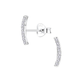 Stab Ohrringe 925 Silber