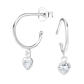 Herz Ohrringe 925 Silber