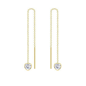 4mm Herz Zirconia Ohrringe 925 Silber