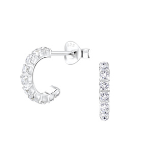 Halbcreolen Ohrringe 925 Silber