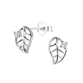 Bl�tter Ohrringe 925 Silber