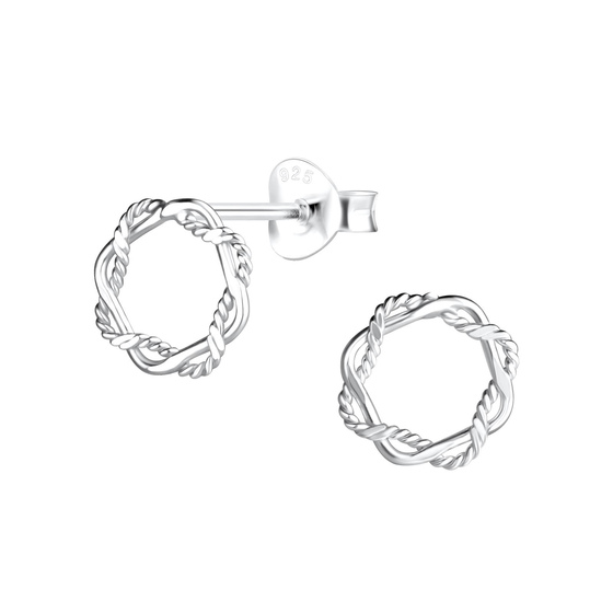 Gedrehte Ohrringe 925 Silber