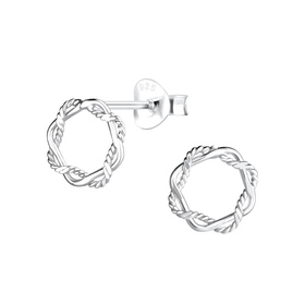 Gedrehte Ohrringe 925 Silber