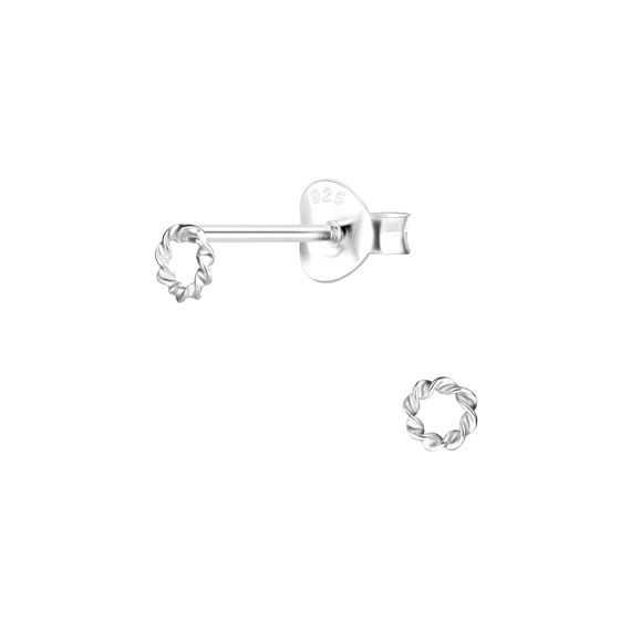 Gedrehte Ohrringe 925 Silber