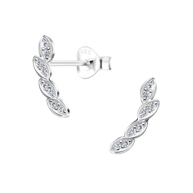 Bl�tter Ohrringe 925 Silber