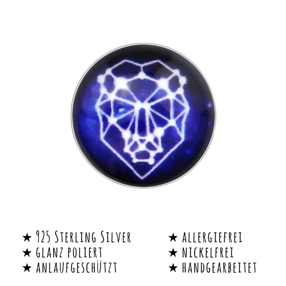 Das Bild mit Beschreibung zeigt Kinder Ohrringe Lwe Sternzeichen Ohrstecker aus 925 Sterling Silver echt Silber