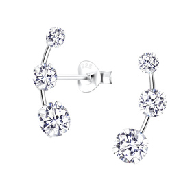 Zirkonia Ohrringe 925 Silber