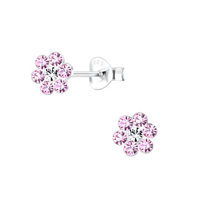 Blumen Ohrringe 925 Silber