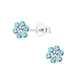 Blumen Ohrringe 925 Silber
