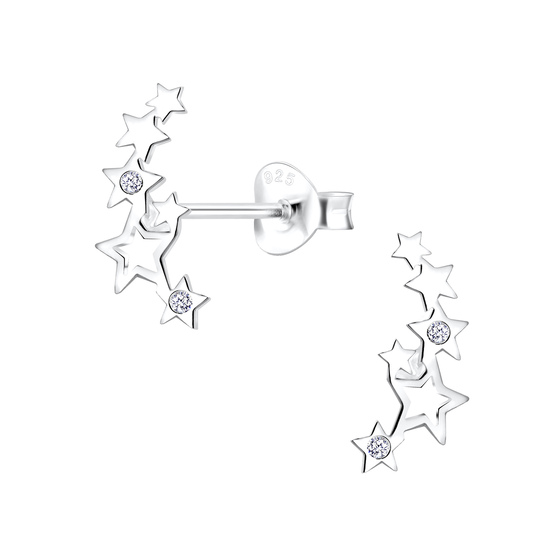 Stern Ohrringe 925 Silber