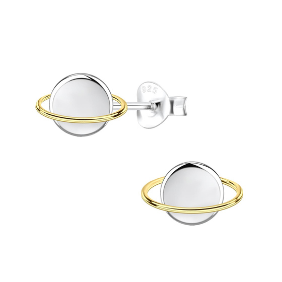 Saturn Ohrringe 925 Silber