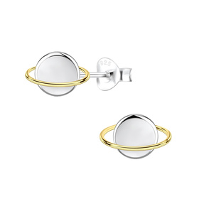 Saturn Ohrringe 925 Silber