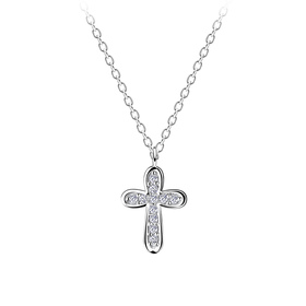 Kreuz Halskette 925 Silber