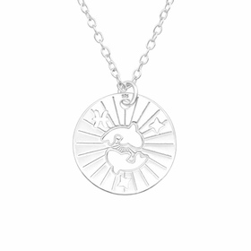 Exklusive Silber Laser Cut Fische Sternzeichen Halskette...