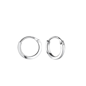 10mm Quadratische Creolen 925 Silber
