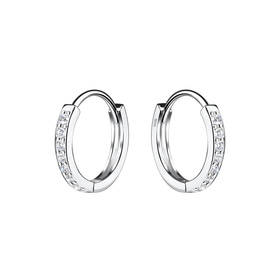 13mm Huggie Ohrringe 925 Silber