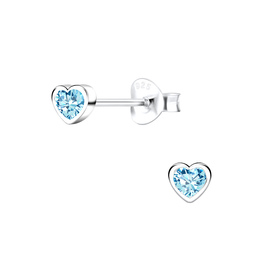 Herz Zirkonia Ohrringe 925 Silber