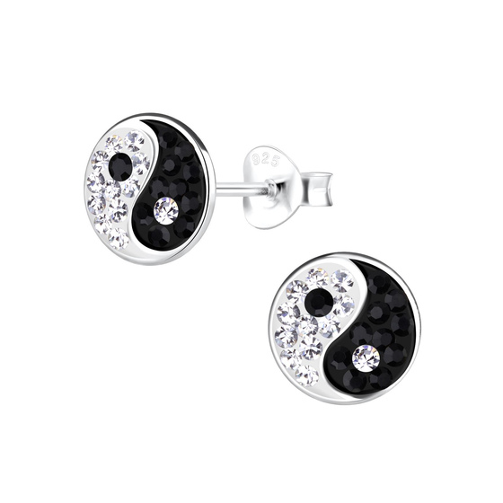 Yin Yang Ohrringe 925 Silber
