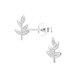 Bl�tter Ohrringe 925 Silber
