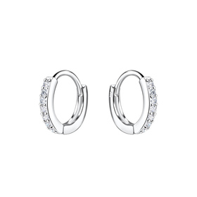 11mm Huggie Ohrringe 925 Silber