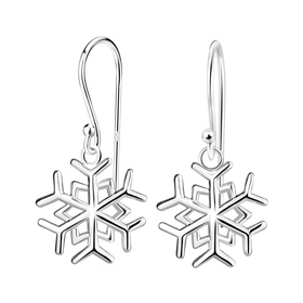 Schneeflocken Ohrringe 925 Silber