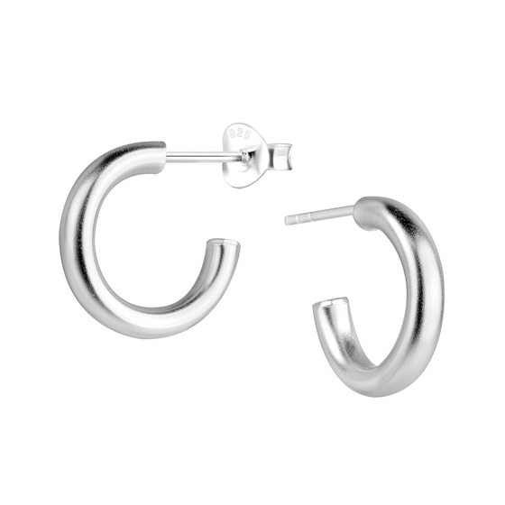 Halbcreolen Ohrringe 925 Silber