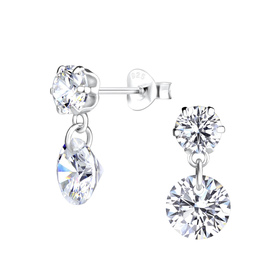 Funkelnde Ohrringe 925 Silber
