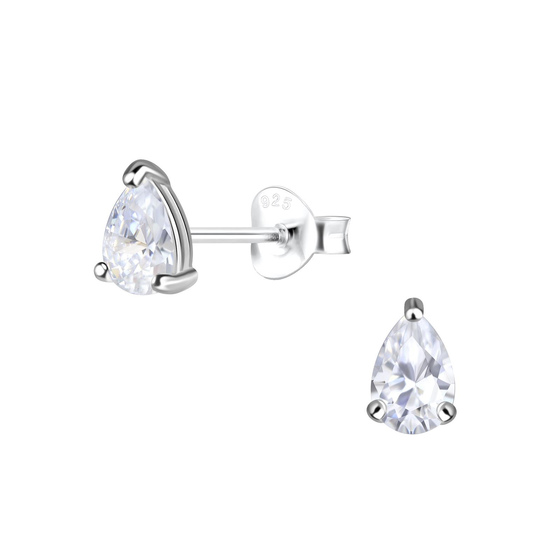 4x6mm Zirkonia Ohrringe 925 Silber
