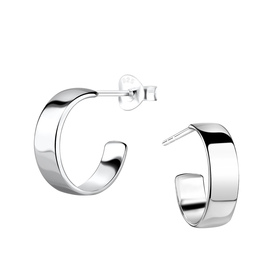Halbcreolen Ohrringe 925 Silber