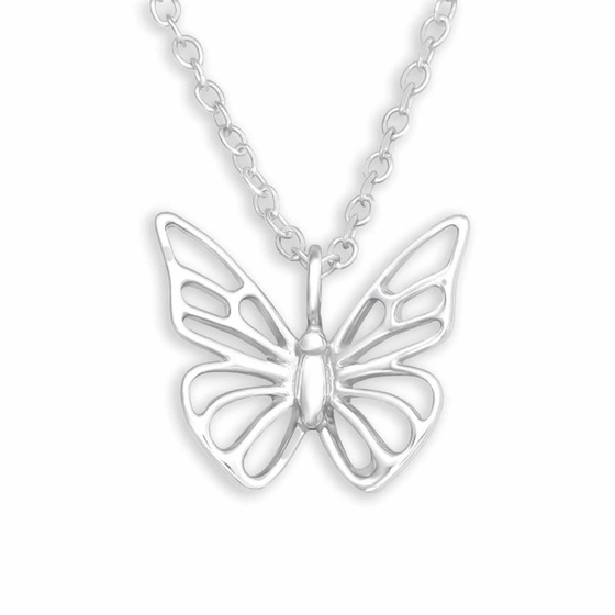 Elegante Schmetterlingskette aus 925 Sterling Silber