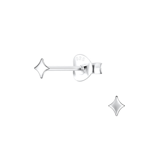 Diamantf�rmige Ohrringe 925 Silber