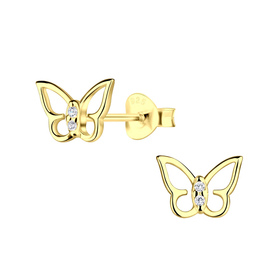 Schmetterling Ohrringe 925 Silber
