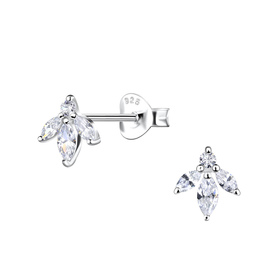 Blumen Ohrringe 925 Silber