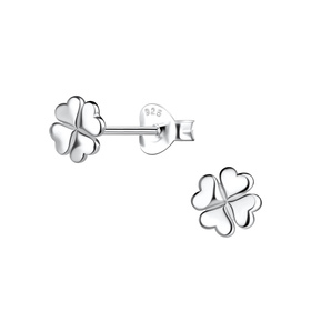 Kleeblatt Ohrringe 925 Silber
