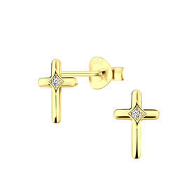 Kreuz Ohrringe 925 Silber