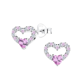 Herz Ohrringe 925 Silber