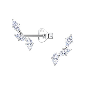 Marquise Zirkonia Ohrringe 925 Silber