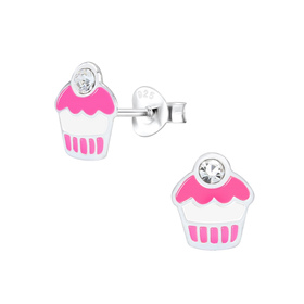 Cupcake Kinderohrringe 925 Silber