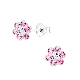 Blumen Kinderohrringe 925 Silber